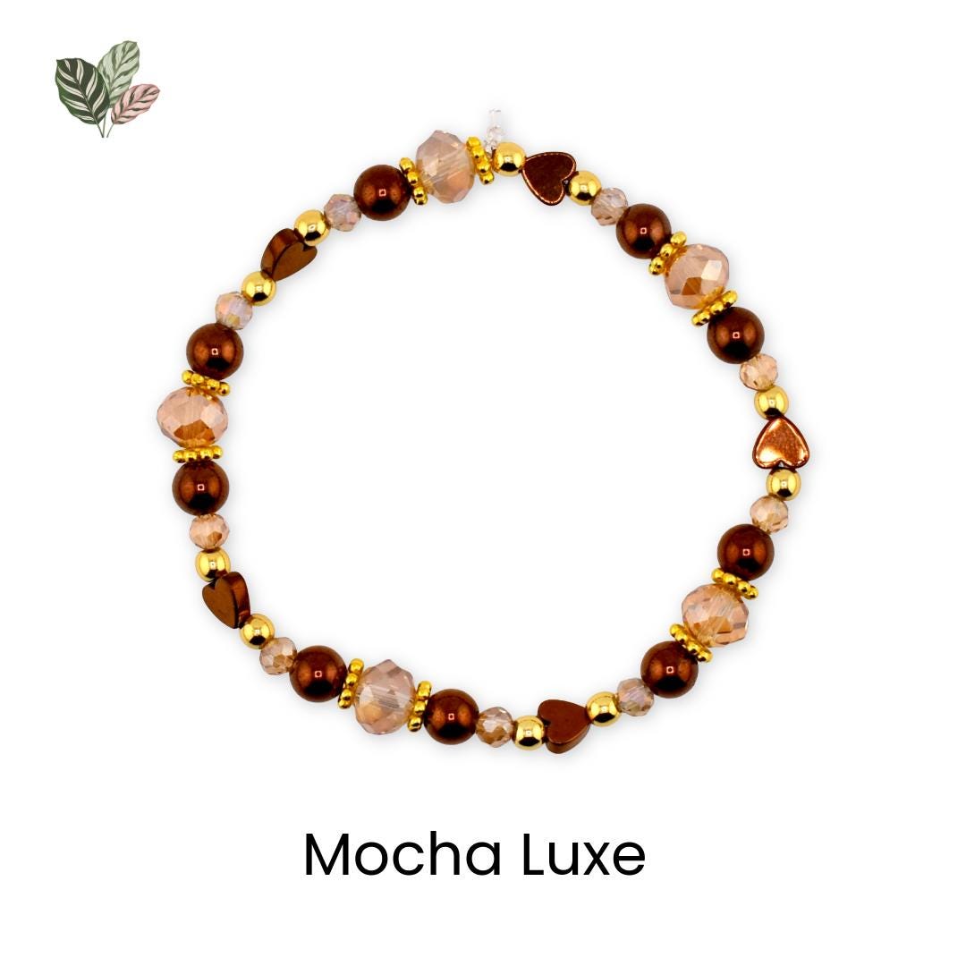 Golden Romance Bracelet Collection: Bronze Hematite and Gold Beaded Bracelets