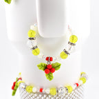 Christmas Holly Tumbler Handle Bracelet | Festive Cup Charm | Holiday Tumbler Accessory
