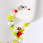 Christmas Holly Tumbler Handle Bracelet | Festive Cup Charm | Holiday Tumbler Accessory