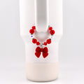 Soft Pink Ribbon Tumbler Handle Bracelet