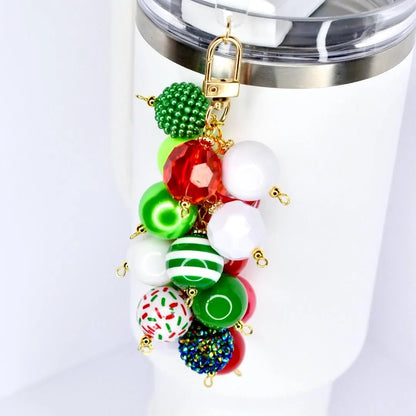 Christmas Tumbler Straw Bauble Charm