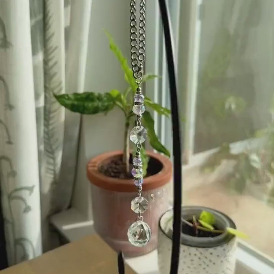Crystal Purple Suncatcher | Window Hanging Crystal Prism