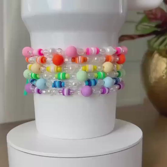 PEEPS Bunny Charm Bracelet – Pastel Easter Bead Bracelet