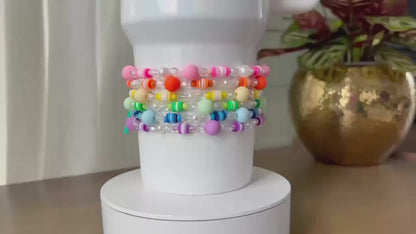 PEEPS Bunny Charm Bracelet – Pastel Easter Bead Bracelet