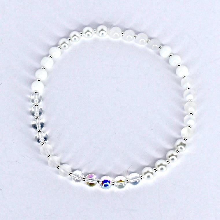 white bracelet on a white background